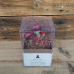 綿花などカラフルなドライフラワーを使ったスワッグがクリアケースに入った商品。 ボリューム満点です。