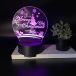 カラフルに光るコースター型LEDにクリスマスデザインのアクリルと多肉をセットした商品です。